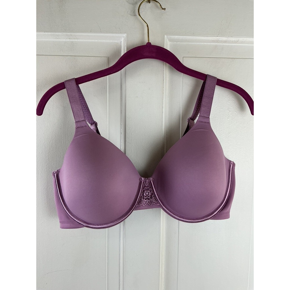 Vanity Fair Beauty Back Full Figure Underwire Bra Sz 36D Purple Lilac 76380 EUC